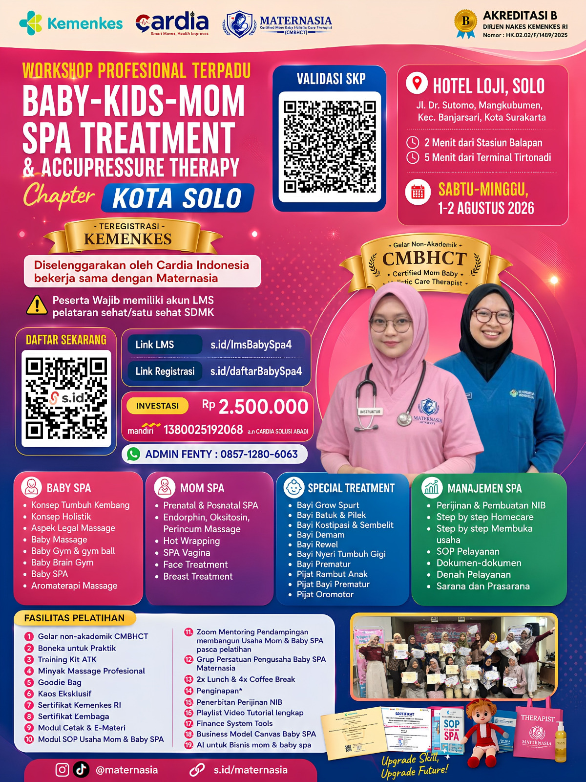 Workshop: Profesional Terpadu Baby–Kids–Mom Spa Treatment & Accupressure Therapy Batch 4 - Kota Solo