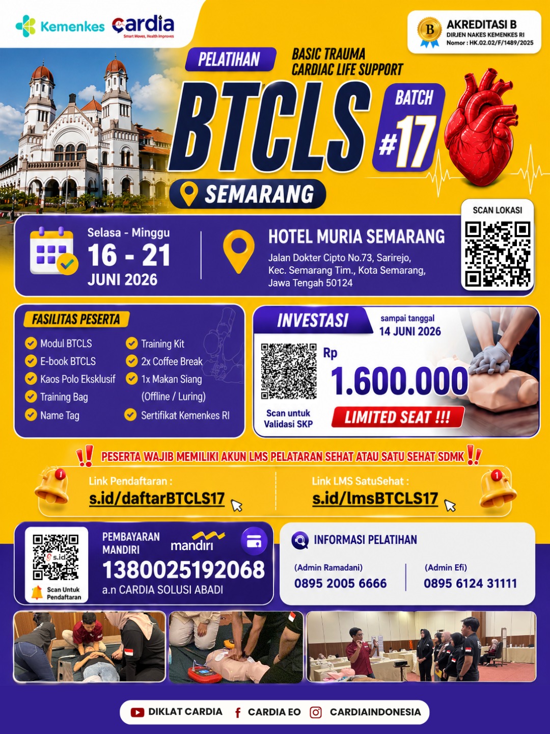 Gambar Pelatihan Basic Trauma Cardiac Life Support (BTCLS) Batch 17