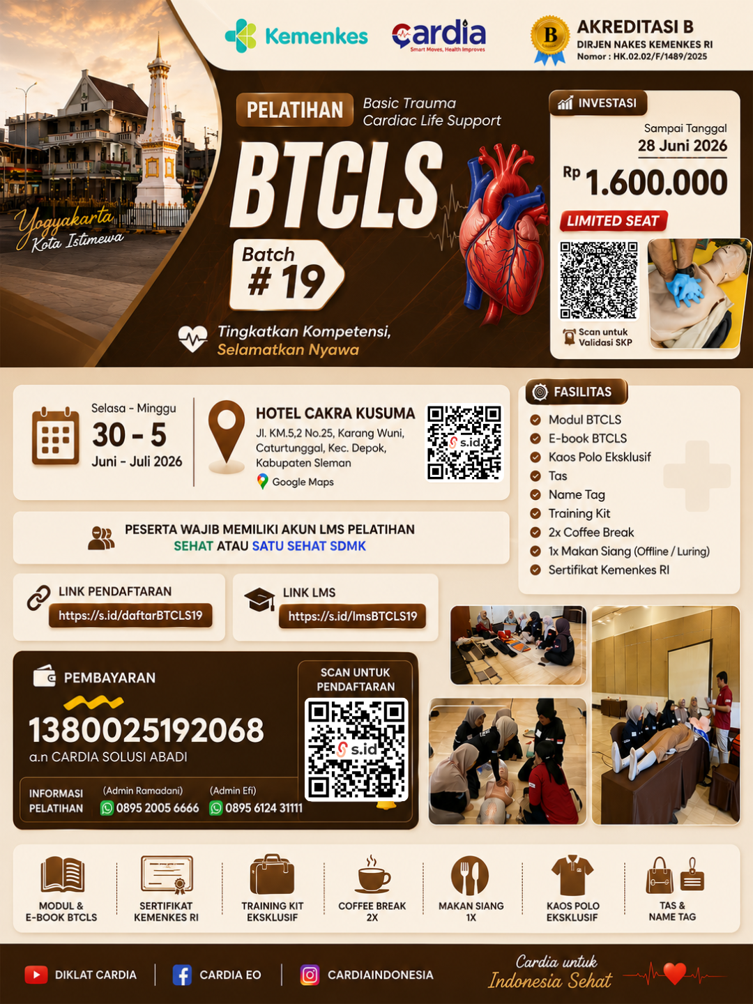 Gambar Pelatihan Basic Trauma Cardiac Life Support (BTCLS) Batch 19