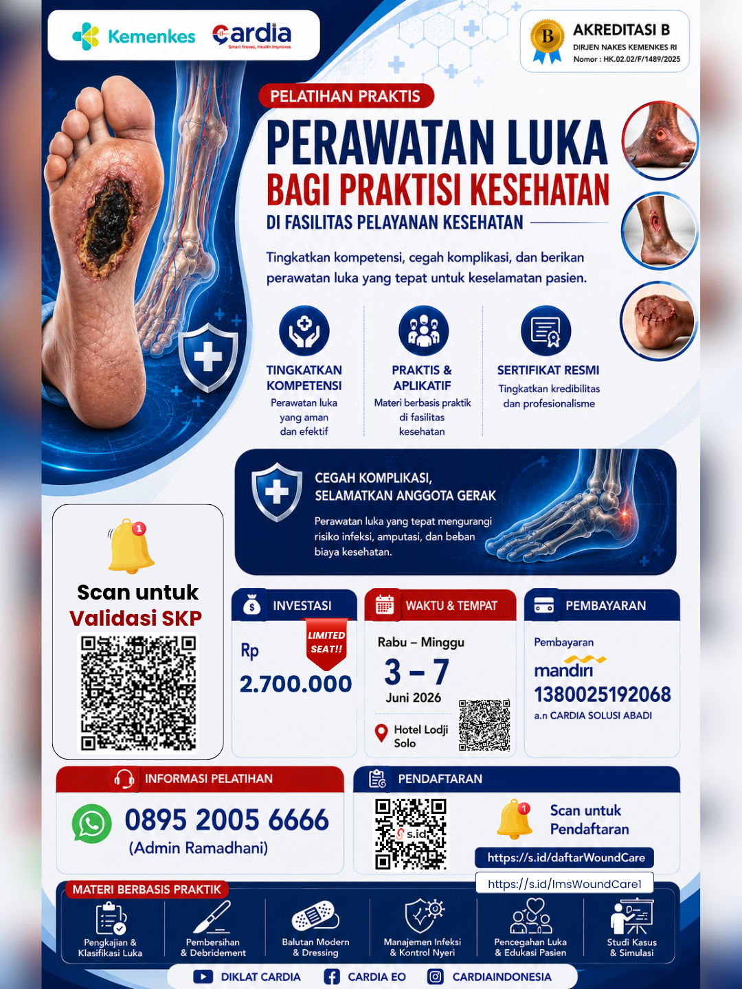 Gambar Pelatihan: Perawatan Luka bagi Praktisi Kesehatan di Fasilitas Pelayanan Kesehatan